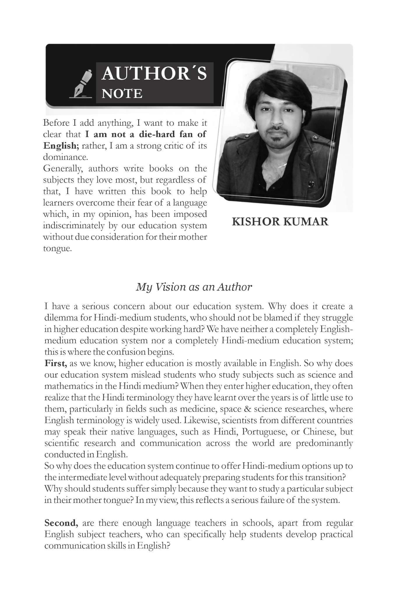 DOUBT IS OUT sample page: Author’s Note